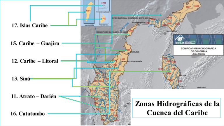 zonas hidrograficas cuencas del caribe